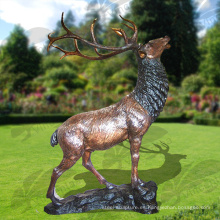Estatua de los ciervos de bronce del tamaño natural de los diseños populares